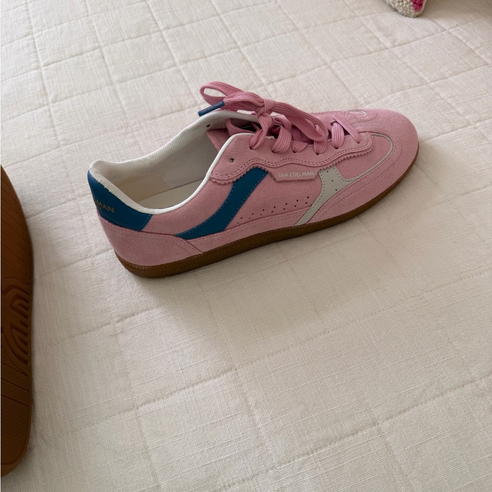 Sam Edelman Pink and blue Suede Sneakers